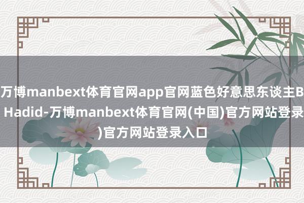 万博manbext体育官网app官网蓝色好意思东谈主Bella Hadid-万博manbext体育官网(中国)官方网站登录入口