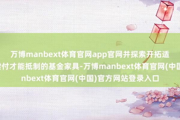 万博manbext体育官网app官网并探索开拓适配保障资金司帐与偿付才能抵制的基金家具-万博manbext体育官网(中国)官方网站登录入口